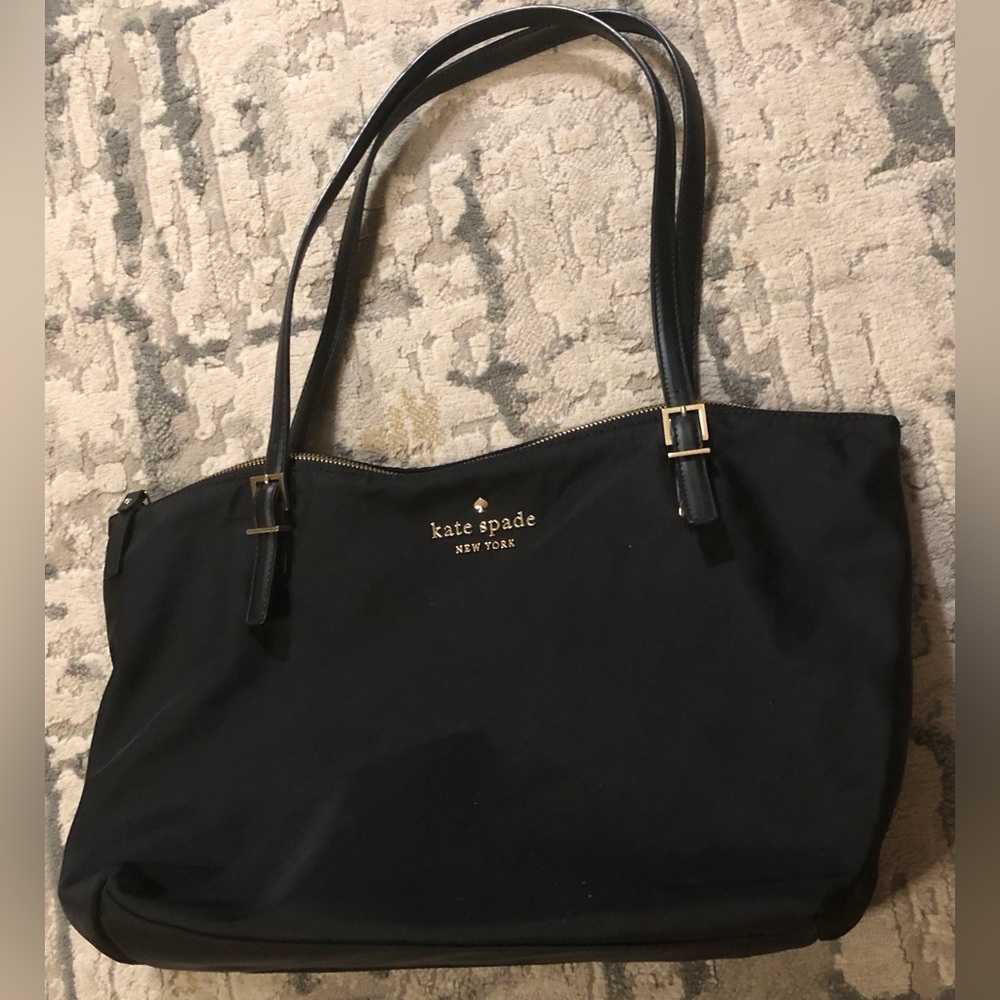 Kate Spade Classic Black Leather Tote Bag